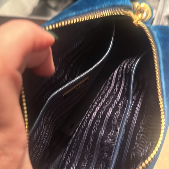 Blue velvet prada bag bought at saks - Picture 5 of 5
